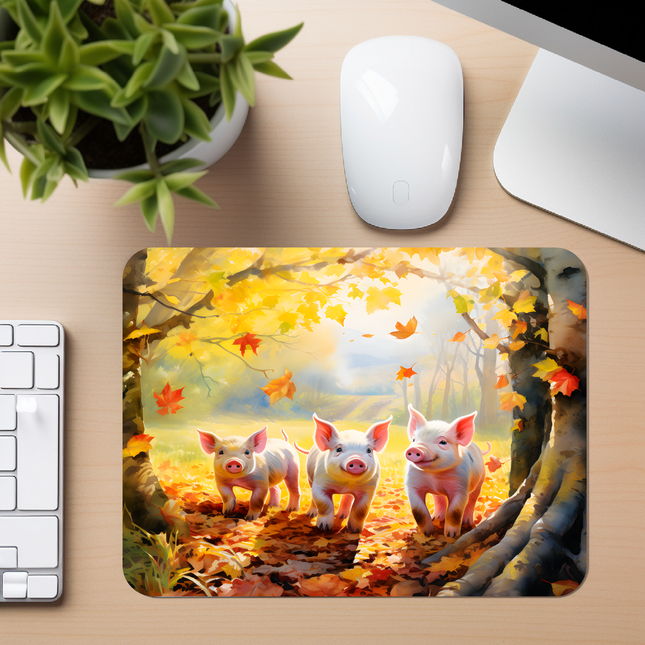 Autumn Pigs | Mouse Pad