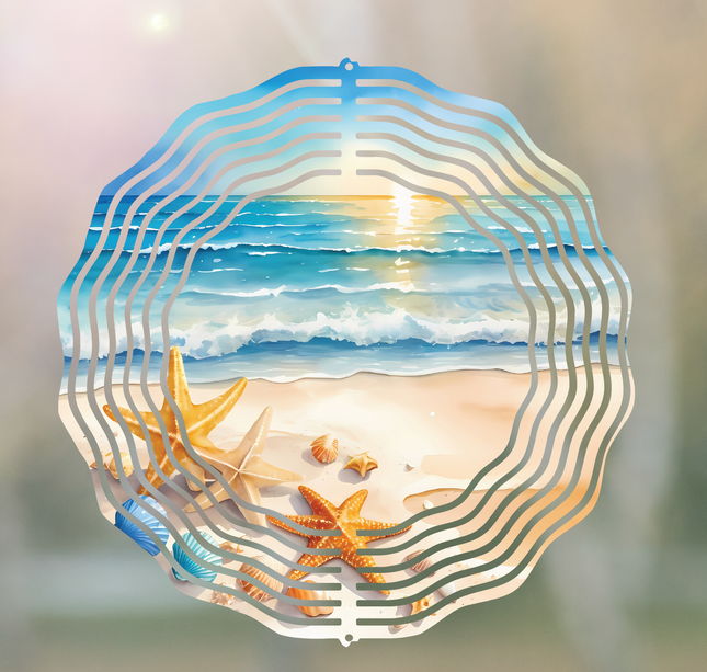 Beach Watercolor | Wind Spinner