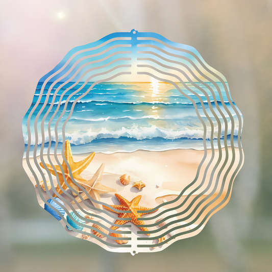 Beach Watercolor | Wind Spinner