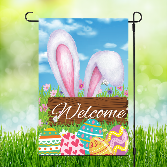 Bunny Easter Welcome | Garden Flag