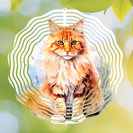 Orange Cat | Wind Spinner