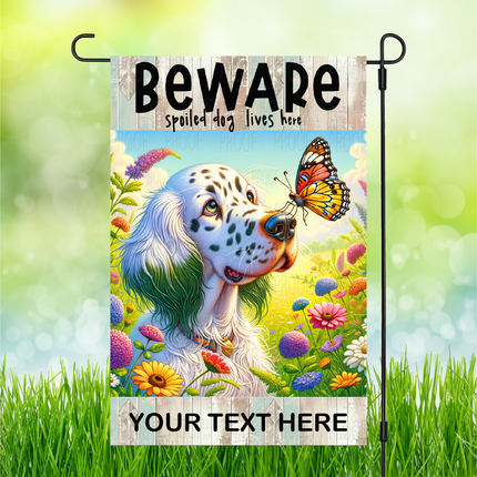 English Setter | Dog Garden Flag