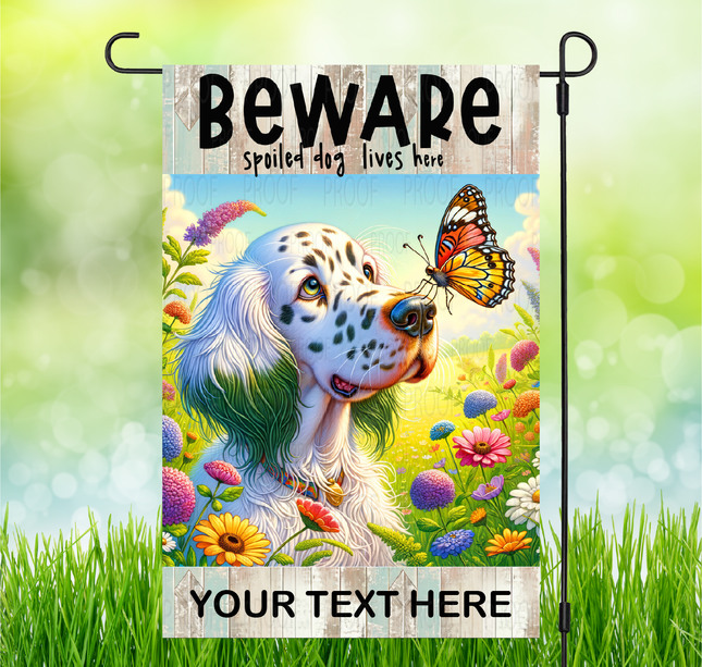 English Setter | Dog Garden Flag
