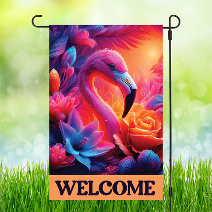 Flamingo Welcome | Garden Flag