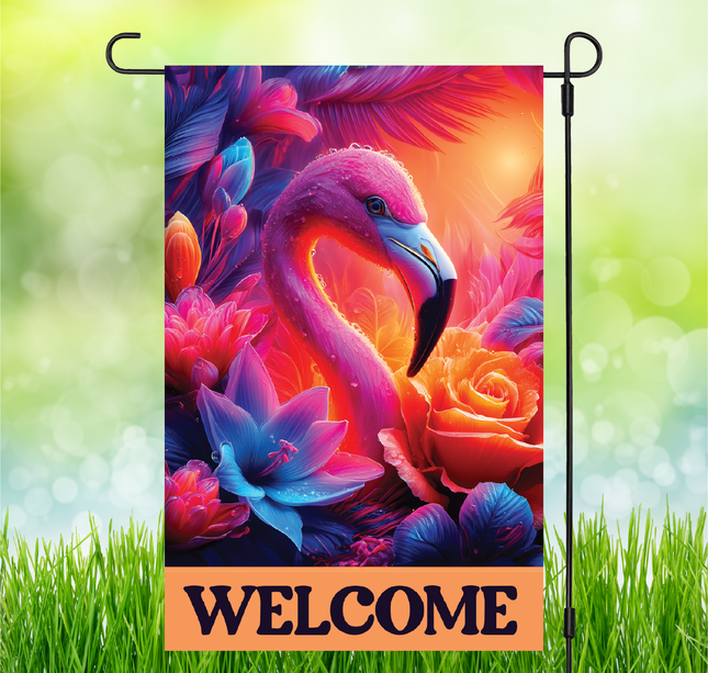 Flamingo Welcome | Garden Flag