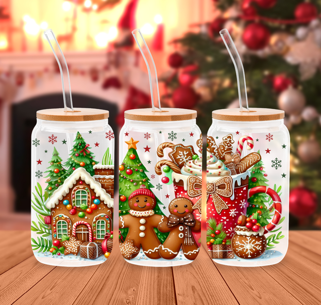 Gingerbread Christmas | Glass Cans
