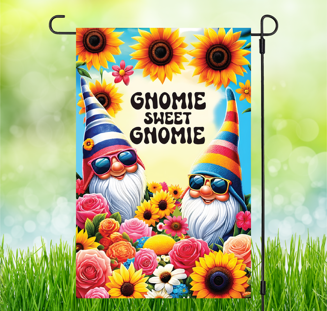 Gnomie Sweet Gnomie | Garden Flag