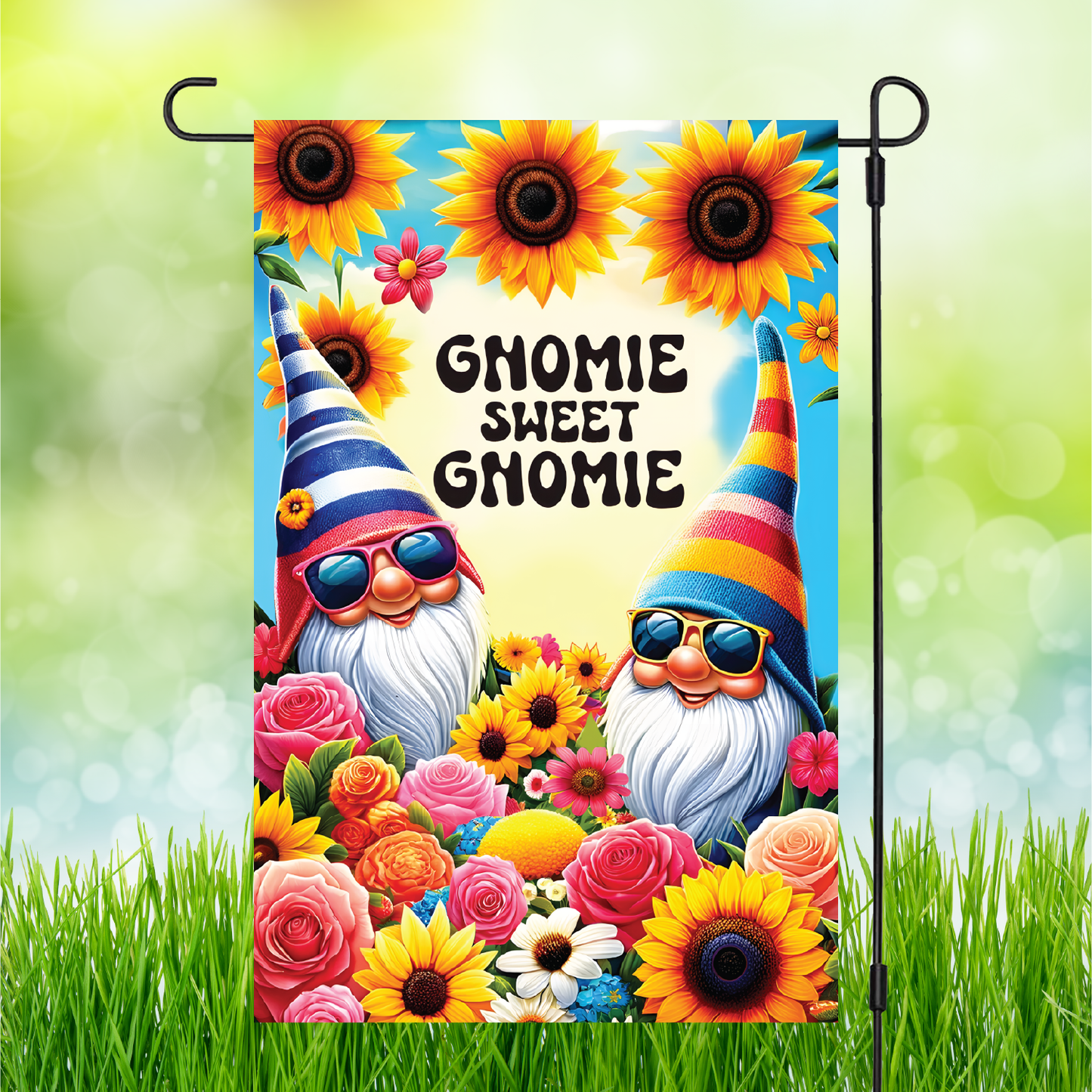 Gnomie Sweet Gnomie | Garden Flag
