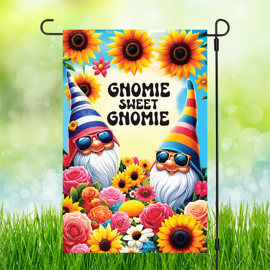 Gnomie Sweet Gnomie | Garden Flag