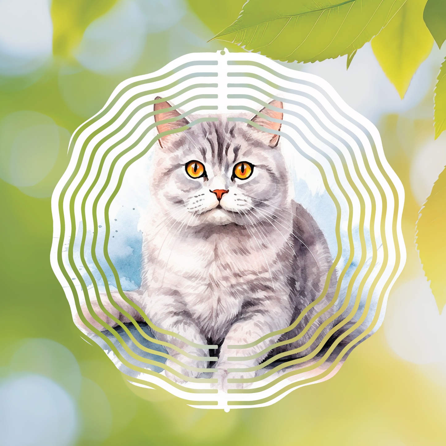 Gray Cat | Wind Spinner