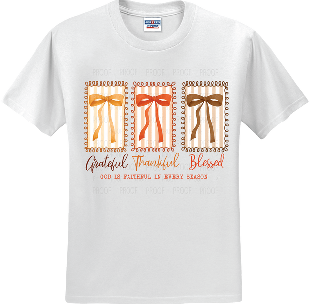 Grateful Thankful Blessed Bows | Thanksgiving | SALE