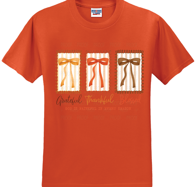 Grateful Thankful Blessed Bows | Thanksgiving | SALE