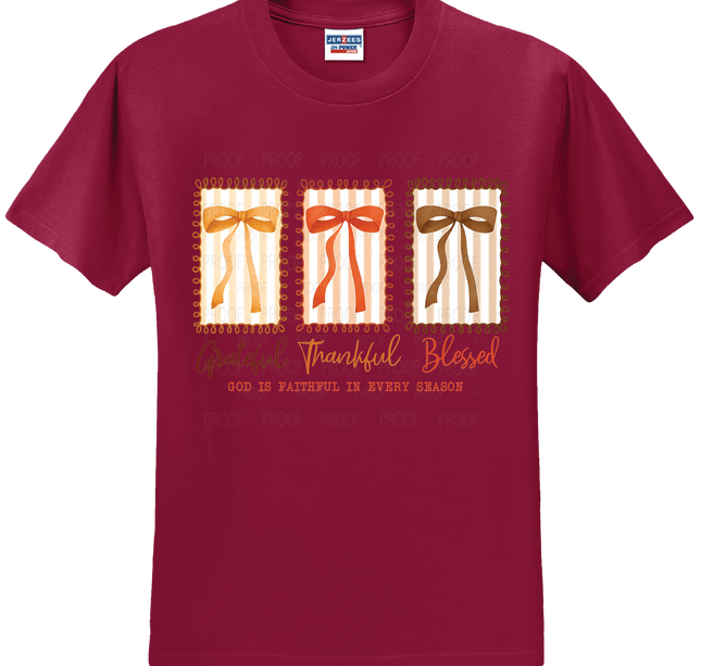 Grateful Thankful Blessed Bows | Thanksgiving | SALE