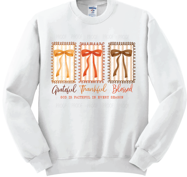 Grateful Thankful Blessed Bows | Thanksgiving | SALE