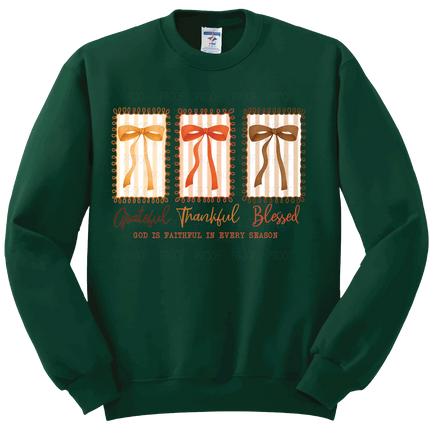 Grateful Thankful Blessed Bows | Thanksgiving | SALE