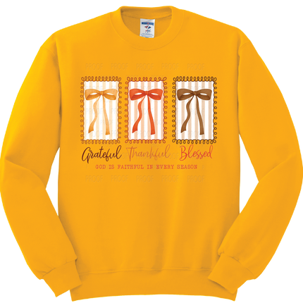 Grateful Thankful Blessed Bows | Thanksgiving | SALE