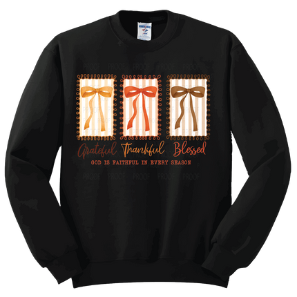 Grateful Thankful Blessed Bows | Thanksgiving | SALE