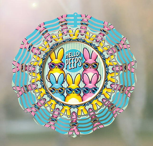 Hello Peeps | Wind Spinner