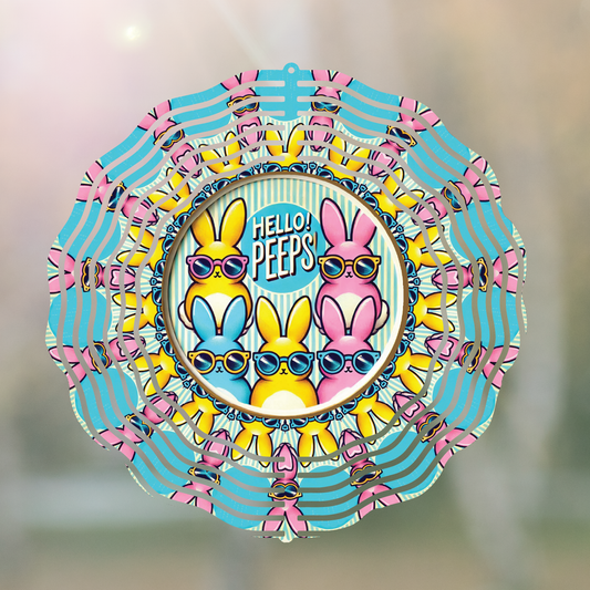 Hello Peeps | Wind Spinner
