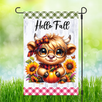 Red Plaid Highland Cow