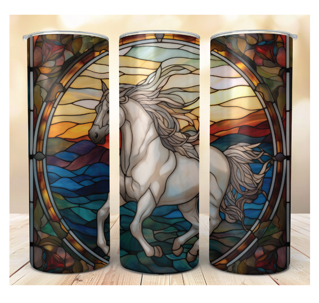 Horse White | Wildlife Tumblers