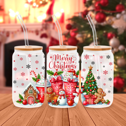 Merry Christmas Sweets | Glass Cans