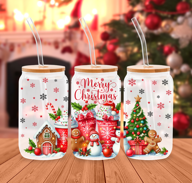 Merry Christmas Sweets | Glass Cans