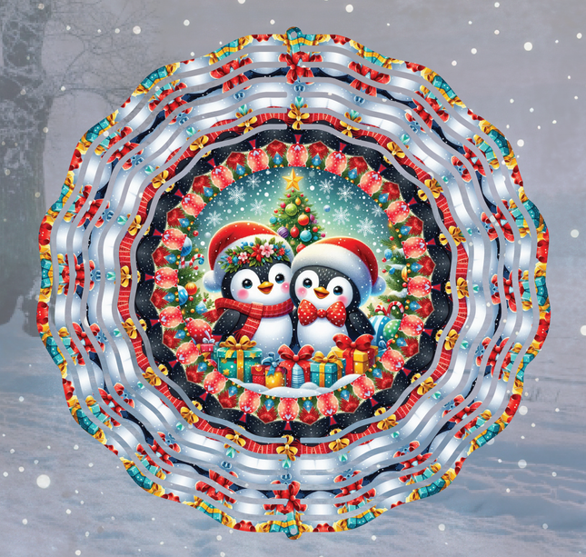 Merry Penguins | Wind Spinner