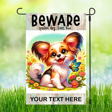 Papillon | Dog Garden Flag
