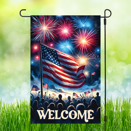 Patriotic Fireworks | Garden Flag