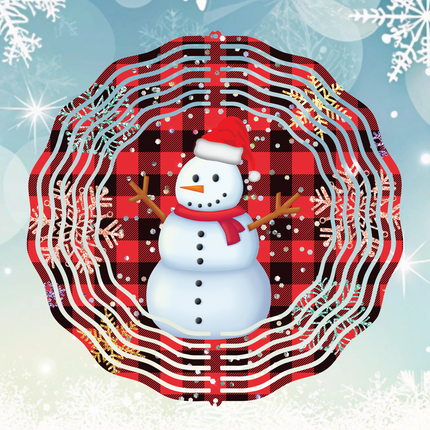 Plaid Snowman | Wind Spinner