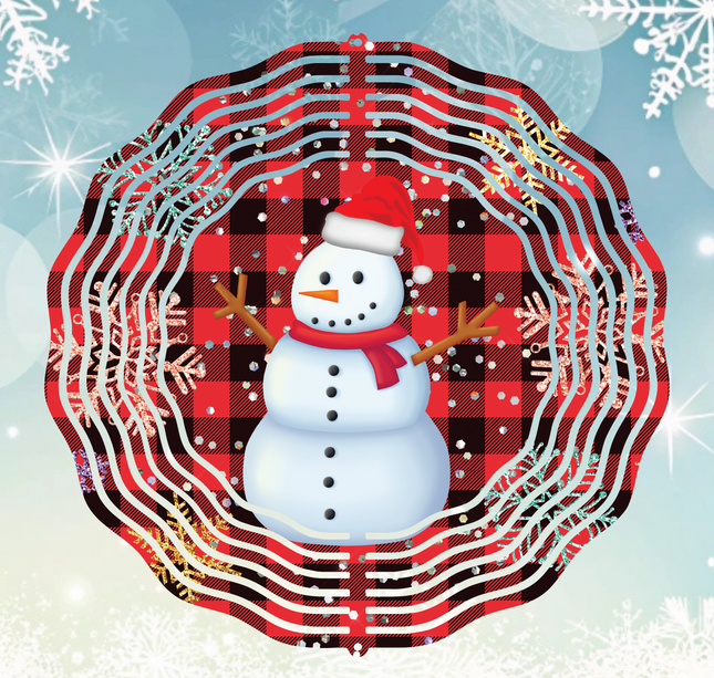 Plaid Snowman | Wind Spinner