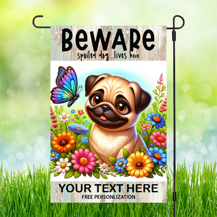 Pug | Dog Garden Flag