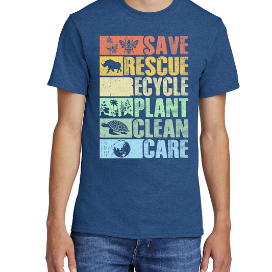 Save Rescue Recycle Planet Clean Care | T-Shirt