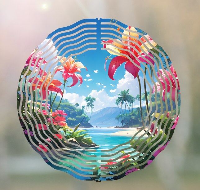 Tropical Flowers | Wind Spinner