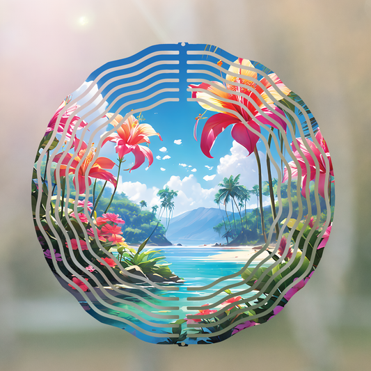 Tropical Flowers | Wind Spinner