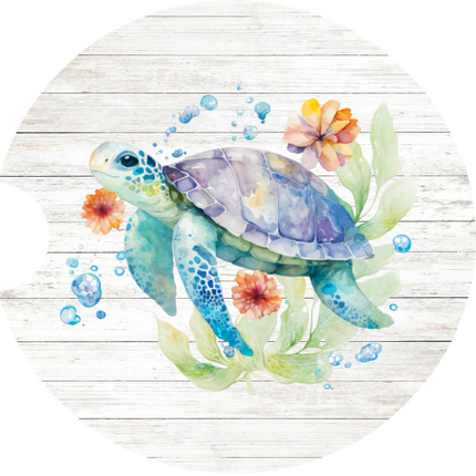 Turtle Watercolor | Car Coasters