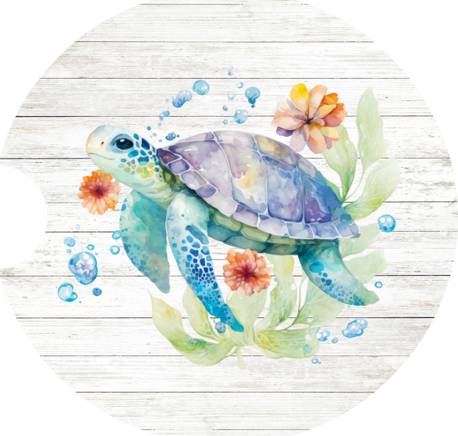 Turtle Watercolor | Car Coasters
