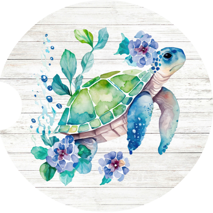Turtle Watercolor | Car Coasters