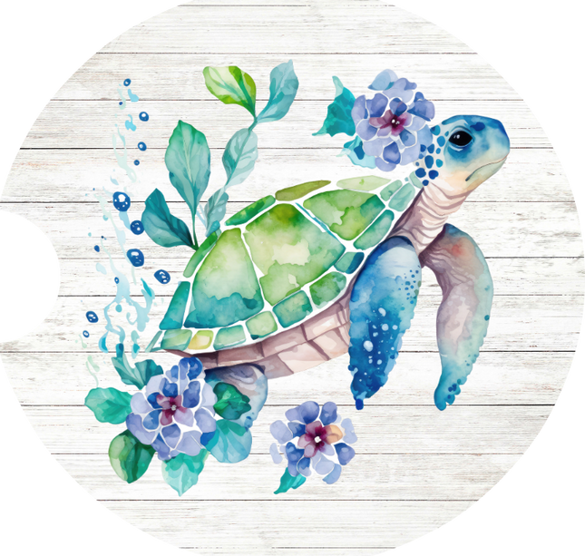 Turtle Watercolor | Car Coasters