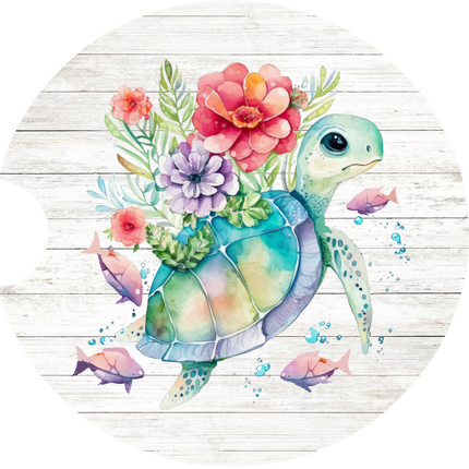 Turtle Watercolor | Car Coasters