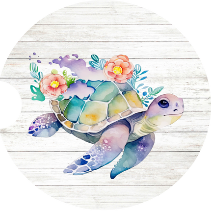 Turtle Watercolor | Car Coasters