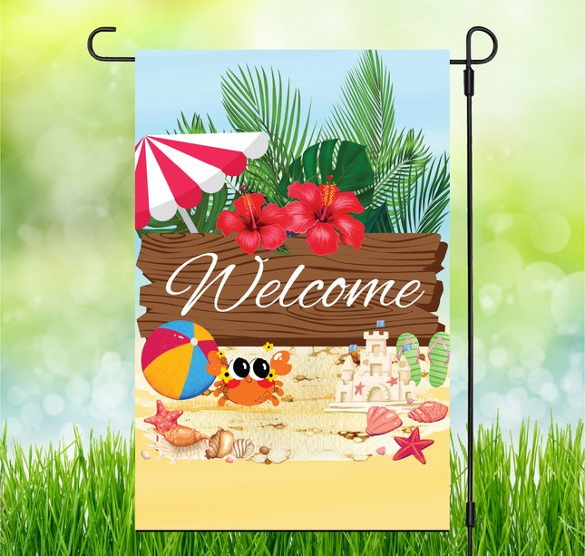 Welcome Beach | Garden Flag